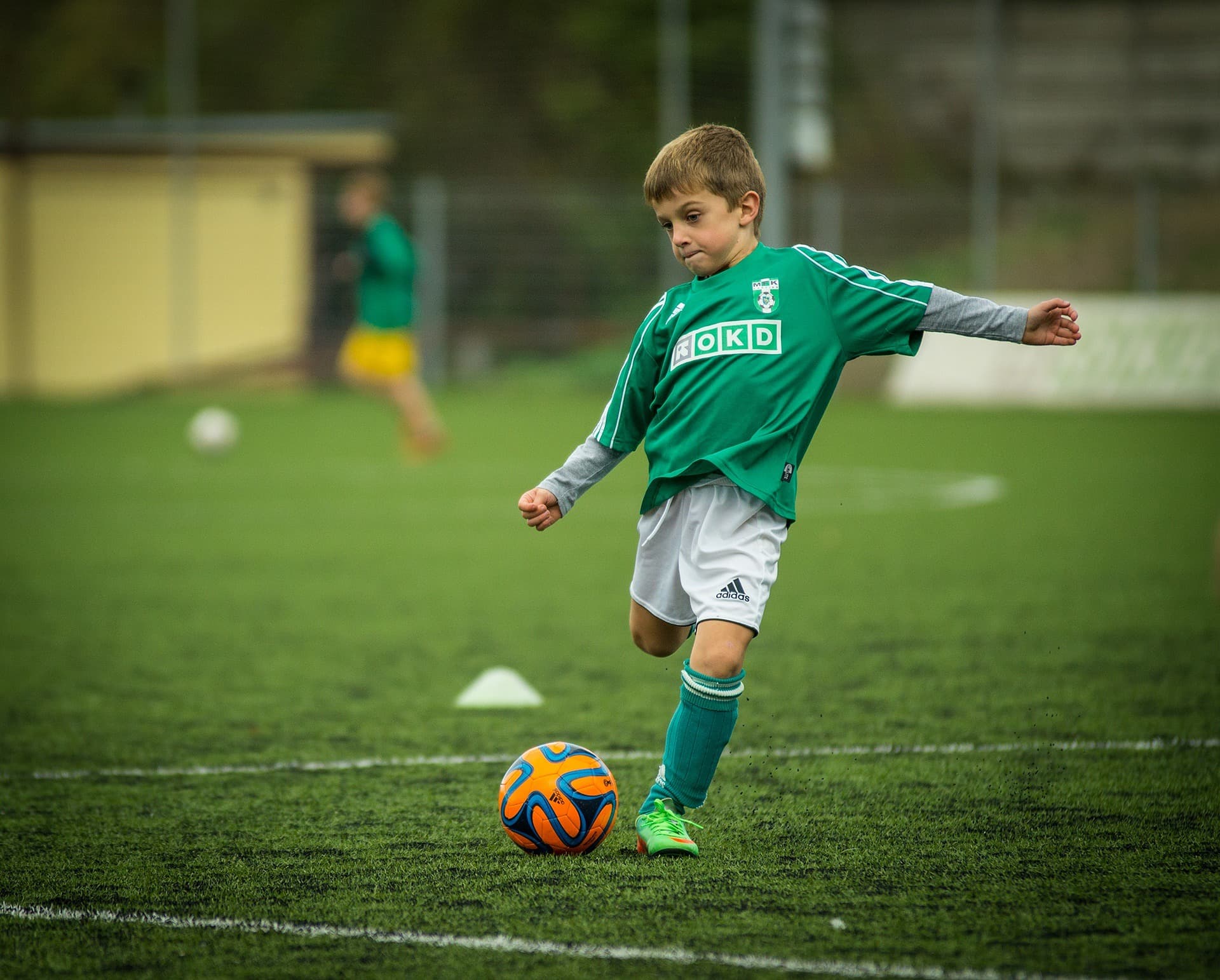 Boys soccer players in Calgary
