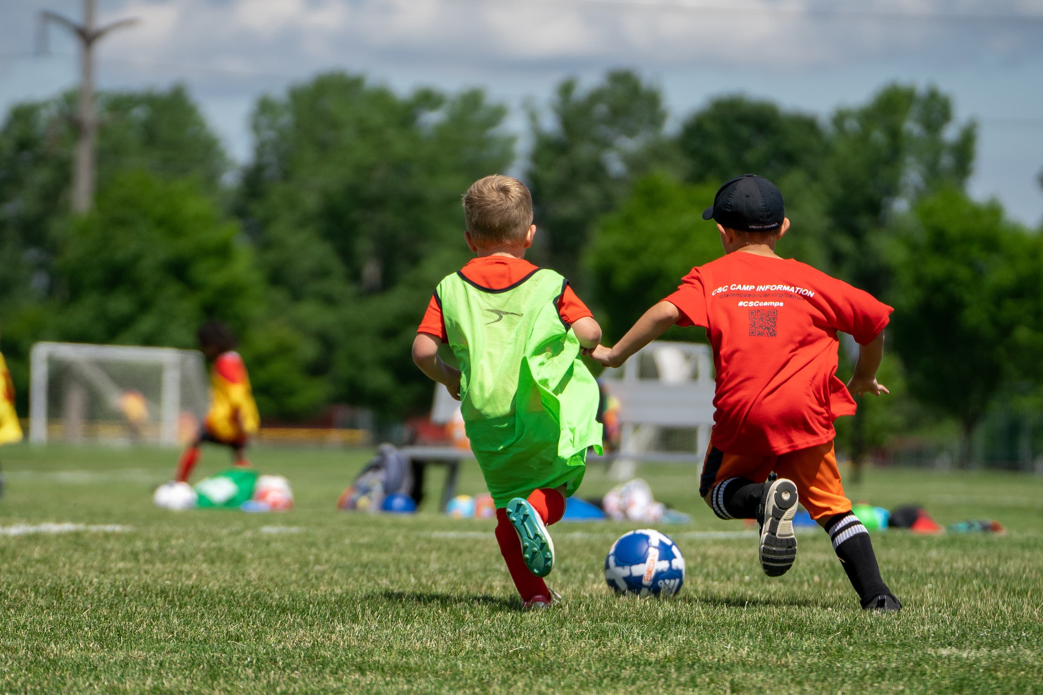 Youth soccer training session in Calgary
